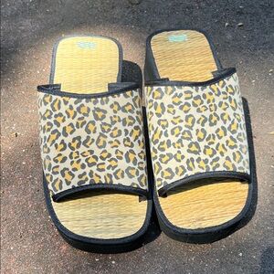 Y2K Vintage Leopard Slide Sandals